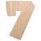 Number 7 Seven Fun Bold Font Unfinished Craft Wood Holiday Christmas Tree DIY Pre-Drilled Ornament